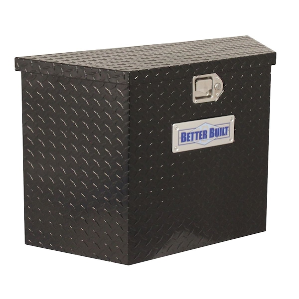 Better Built UTILITY TRAILER TONGUE TOOL BOX, BLACK, TALL, V SHAPED